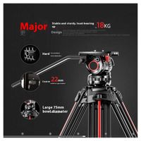 Miliboo M15DL Pro Fluid Head & Aluminum Broadcast Tripod Set 18Kg Payload