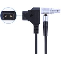 DigitalFoto ZZ08 Coiled D-Tap to Right-Angle LEMO 0B-Type Male 2-Pin Power Cable for Vaxis Wireless Transmitter and Tilta Power Base (0.5-1.5m)