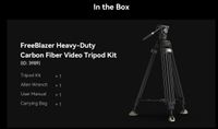 SmallRig FreeBlazer AD-100 10 KG / 197 CM  Heavy-Duty Carbon Fiber Tripod Kit 3989