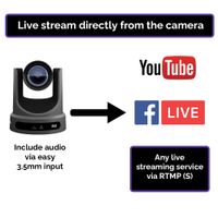 PTZOptics Move SE NDI/SDI/HDMI/USB/IP PTZ Camera with 20x Optical Zoom (Gray)