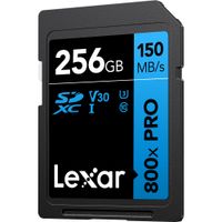 Lexar SDXC 800x Pro UHS-I V30 256GB High-Performance Memory Card BLUE Series