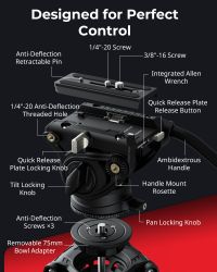 SmallRig Carbon Fiber Heavy-Duty Tripod Kit AD-80S 5111
