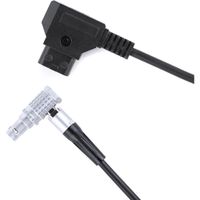 DigitalFoto ZZ08 Coiled D-Tap to Right-Angle LEMO 0B-Type Male 2-Pin Power Cable for Vaxis Wireless Transmitter and Tilta Power Base (0.5-1.5m)