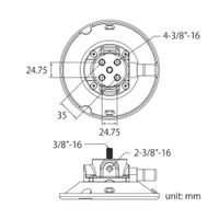 Kupo KSC-04MP Suction Cup With Fixed Baby Pin