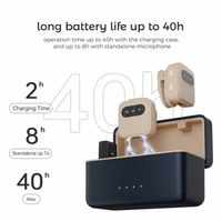 RGBlink AI mini Wireless Microphone System (2 TX + 1 RX) with USB-C Connector and Charging Case