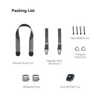 DigitalFoto 3-in-1 Convertible Magnetic Buckle Wrist & Shoulder Strap System (Silver)