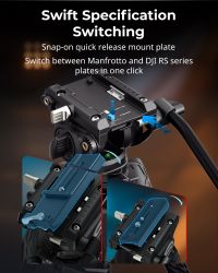 SmallRig Carbon Fiber Heavy-Duty Tripod Kit AD-80S 5111