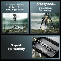 SmallRig Lightweight Video Carbon Fiber Tripod Kit AD-50 Pro 4420