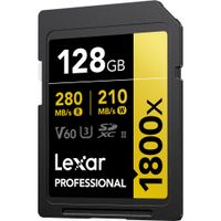 Lexar Professional SDXC 1800x Pro U3 UHS-II V60 128GB Memory Card GOLD Series 2-Pack