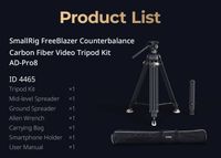 SmallRig FreeBlazer AD-PRO8 Counterbalance Carbon Fiber Video Tripod Kit 4465