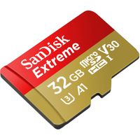 SANDISK microSDHC 32Gb Extreme 100MB/s UHS-I U3 V30 + Adaptor SD (SDSQXAF-032G-GN6MA)