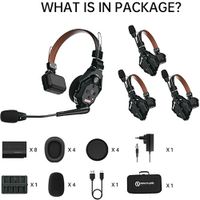 Hollyland Solidcom C1 Pro-4S Full-Duplex ENC Wireless Intercom System with 4 Headsets