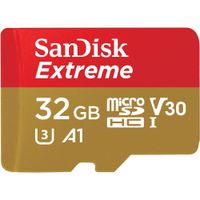 SANDISK microSDHC 32Gb Extreme 100MB/s UHS-I U3 V30 + Adaptor SD (SDSQXAF-032G-GN6MA)
