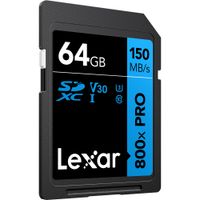 Lexar SDXC 800x Pro UHS-I V30 64GB High-Performance Memory Card BLUE Series