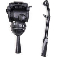 Miliboo M15DL Pro Fluid Head & Aluminum Broadcast Tripod Set 18Kg Payload