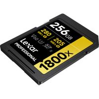 Lexar Professional SDXC 1800x Pro U3 UHS-II V60 256GB Memory Card GOLD Series