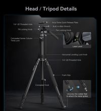 SmallRig FreeBlazer Aluminum Alloy Video Tripod CT190 4319