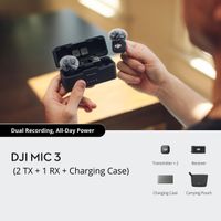 DJI Mic 3 (2 TX + 1 RX + Charging Case) Wireless Microphone System/Recorder