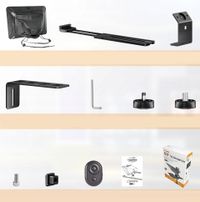 Lensgo TC12 Aluminum Alloy Liftable Teleprompter for DSLR Camera and Tablet up to 12.9″