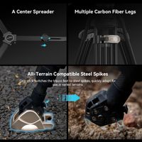 SmallRig FreeBlazer AD-100 10 KG / 197 CM  Heavy-Duty Carbon Fiber Tripod Kit 3989