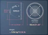 Nanlux BE55 Parallel Beam Reflector