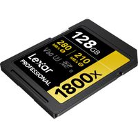 Lexar Professional SDXC 1800x Pro U3 UHS-II V60 128GB Memory Card GOLD Series 2-Pack