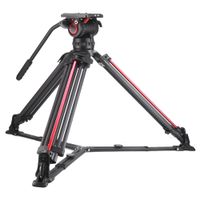 Miliboo M15DL Pro Fluid Head & Aluminum Broadcast Tripod Set 18Kg Payload