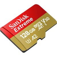 SanDisk Extreme microSDXC 128GB UHS-I Class 10 190MB/s Memory Card with SD Adapter SDSQXAA-128G-GN6MA + 2 Ani RescuePRO Deluxe
