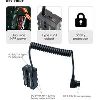 DigitalFoto DF-NPF3 D-Tap to Dual-Sided Sony L-Series/NP-F Dummy Battery
