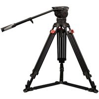 Miliboo M15DL Pro Fluid Head & Aluminum Broadcast Tripod Set 18Kg Payload