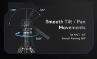 SmallRig FreeBlazer Aluminum Alloy Video Tripod CT190 4319