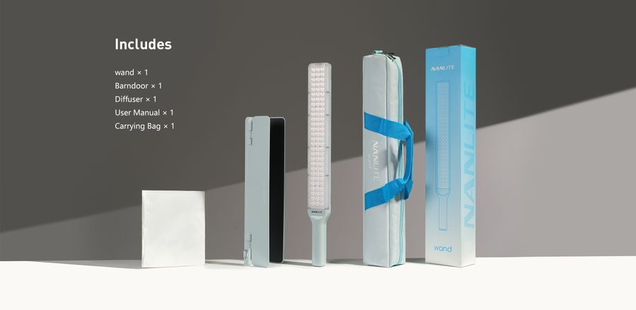 Nanlite Wand - Full-color LED Light with Nebula C4 for Content Creators & Vloggers( Mint Blue )