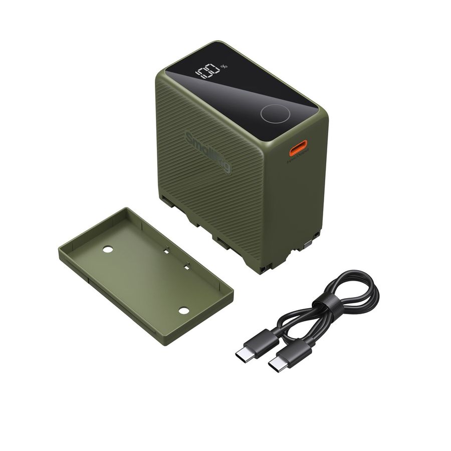 SmallRig NP-F970 10500mAh USB-C Rechargeable Camera Battery (Green) 4577