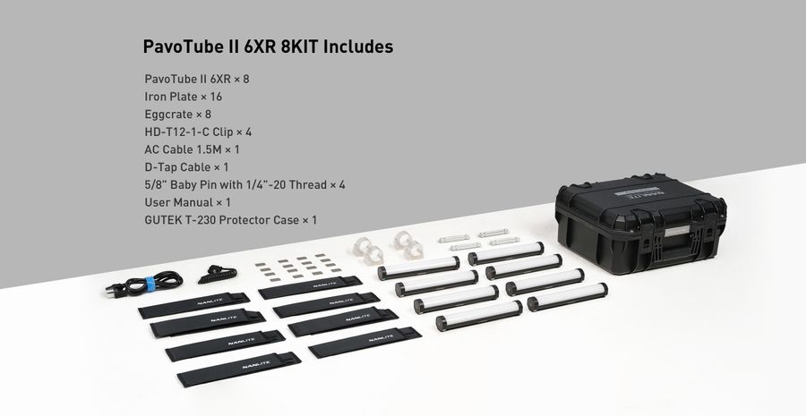 Nanlite PavoTube II 6XR RGBWW LED Pixel Tube with Built-In CRMX 8KIT