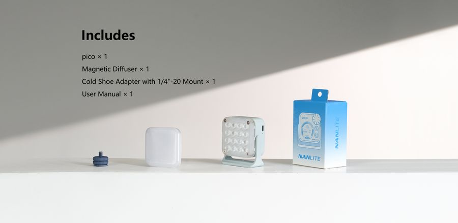 Nanlite pico LED Mini Pocket Light - Mint Blue