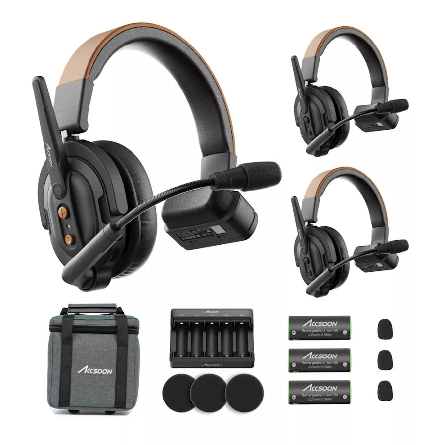 Accsoon CoMo SE Full-Duplex 3-Person Wireless Intercom System (2.4 GHz)