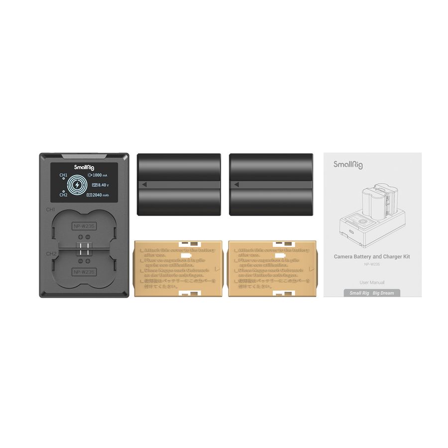 SmallRig NP-W235 Camera Battery 2040mAh and Charger Kit 3822