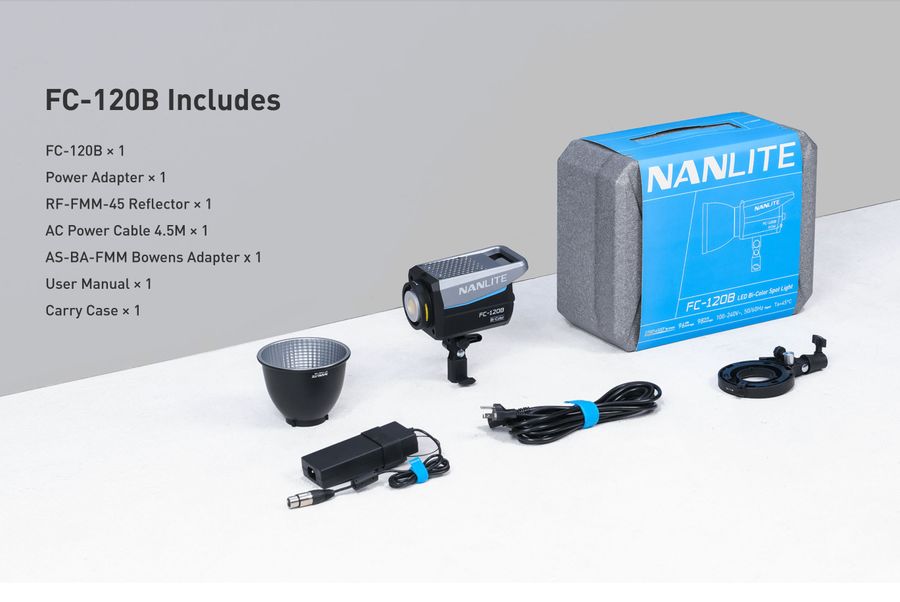 Nanlite FC-120B Bi-Color LED Spotlight 17450 LUX / 1m , 145W