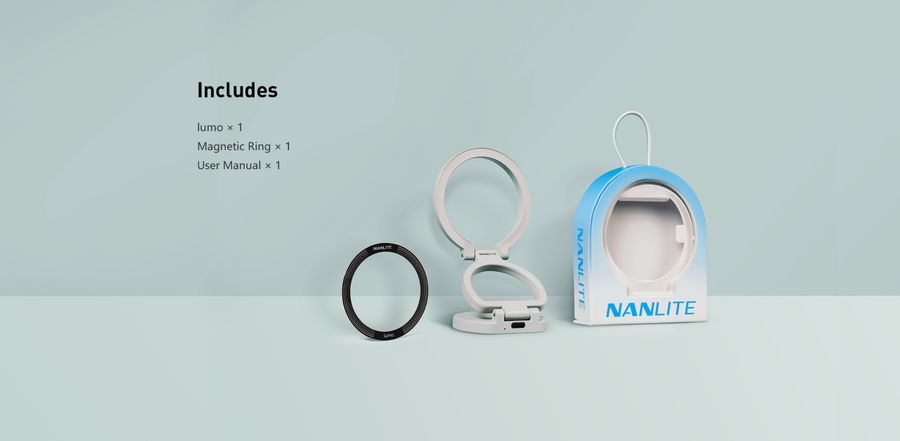 Nanlite Lumo Bi-Color Phone LED Ring Light (Mint Blue)