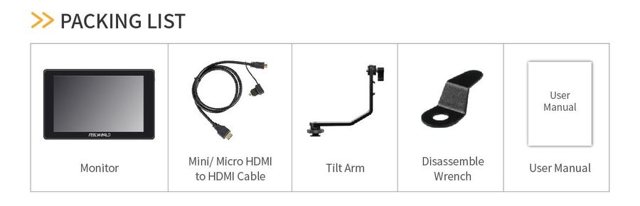 FeelWorld SH7 7-inch Ultra Bright 2200nit On-camera Monitor SDI HDMI Cross Conversion
