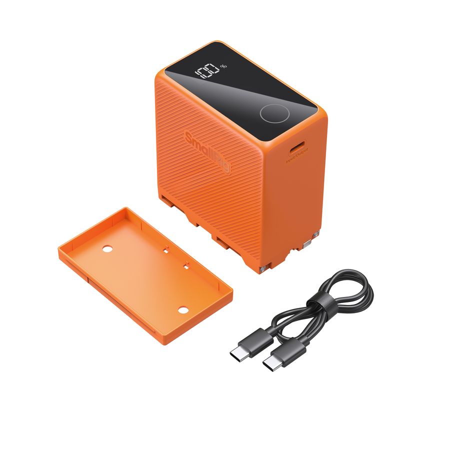 SmallRig NP-F970 10500mAh USB-C Rechargeable Camera Battery (Orange) 4576
