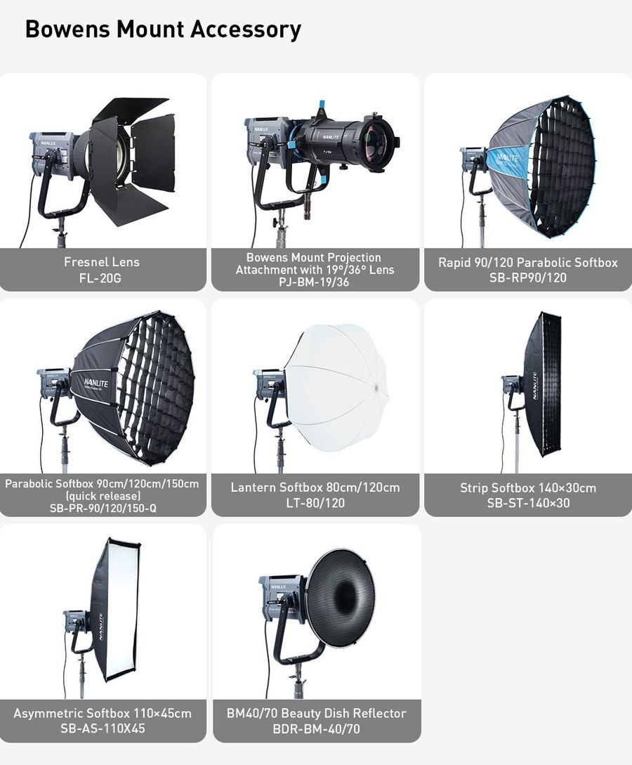 Nanlux Evoke 600C RGB LED Spot Light KIT (Trolley Case)