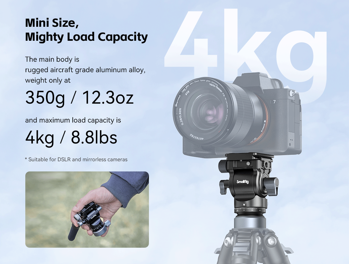 SmallRig CH20 Video Head with Leveling Base 4170B