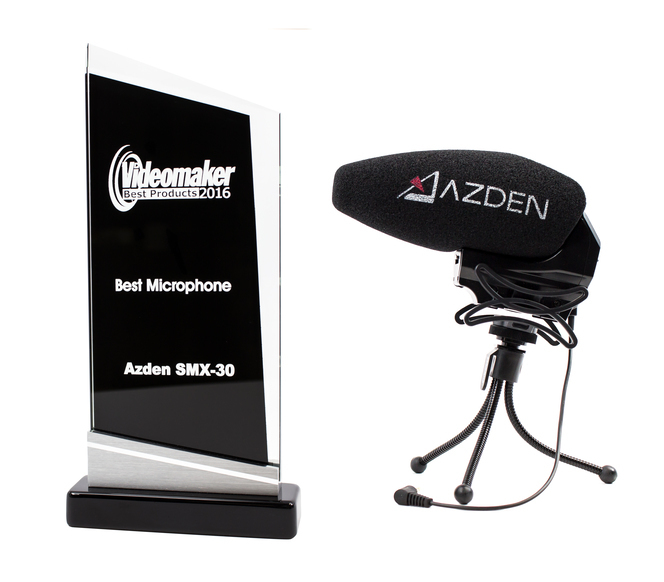 Azden SMX-30 Stereo / Mono-Switchable Video Microphone For DSLR / Mirrorless