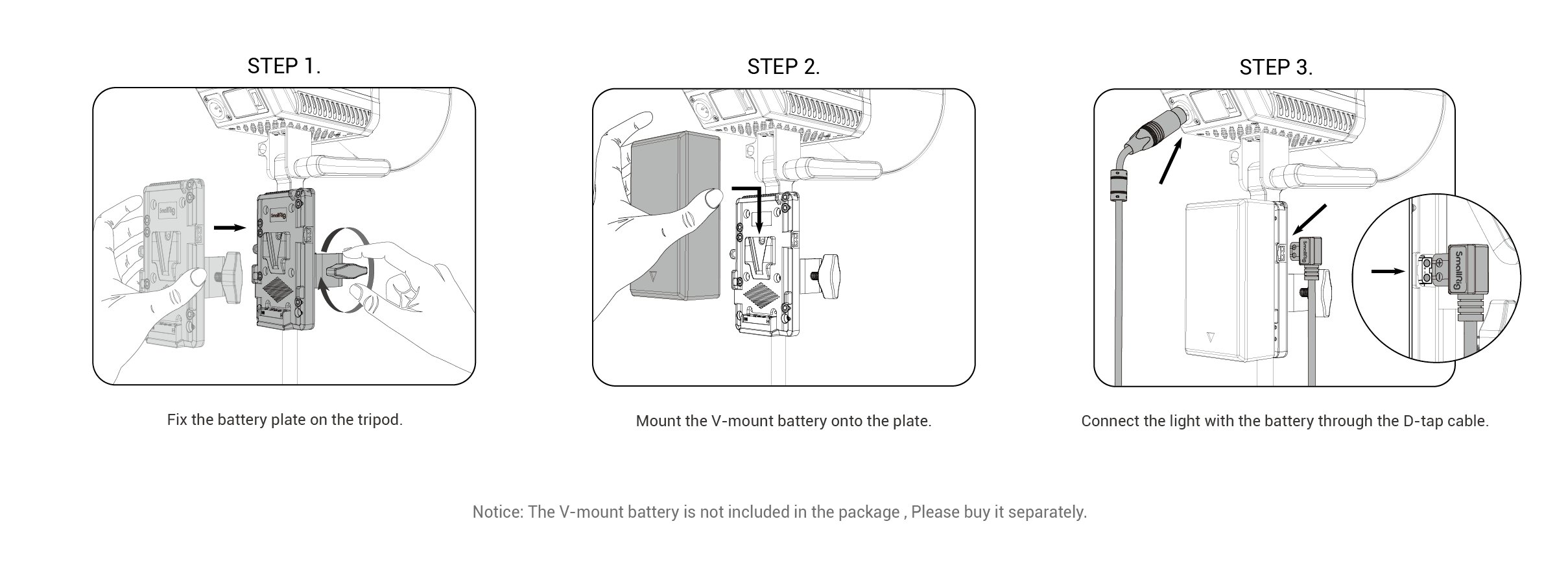SmallRig RA V1 V-Mount Battery Plate 3676