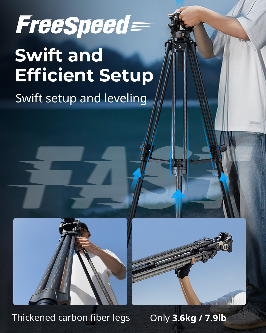 SmallRig AD-50 Max Video Carbon Fiber Tripod 5201
