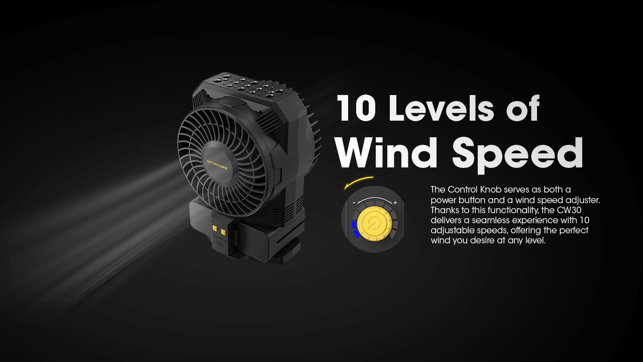 Nitecore CW30 Portable Cord-Free Photography Fan
