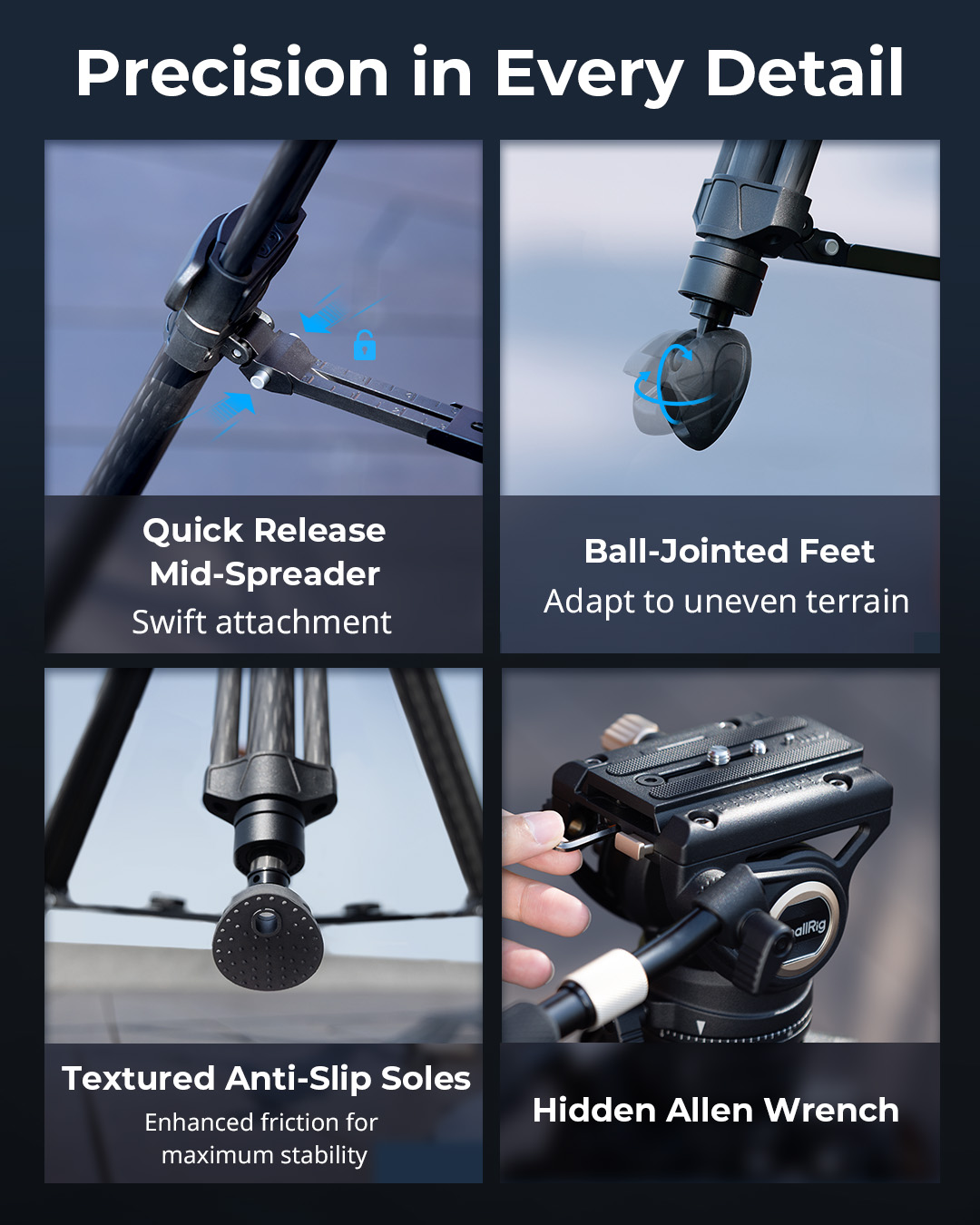 SmallRig AD-50 Max Video Carbon Fiber Tripod 5201