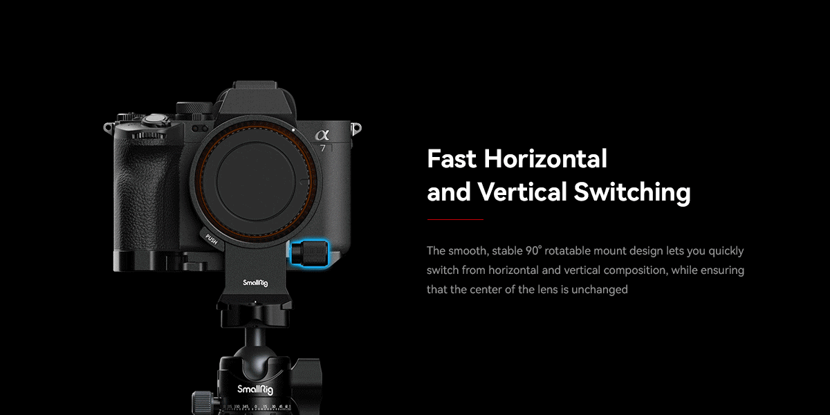 SmallRig Rotatable Horizontal-to-Vertical Mount Plate Kit for Sony a7R V / a7 IV / a7S III / a7R IV 4148