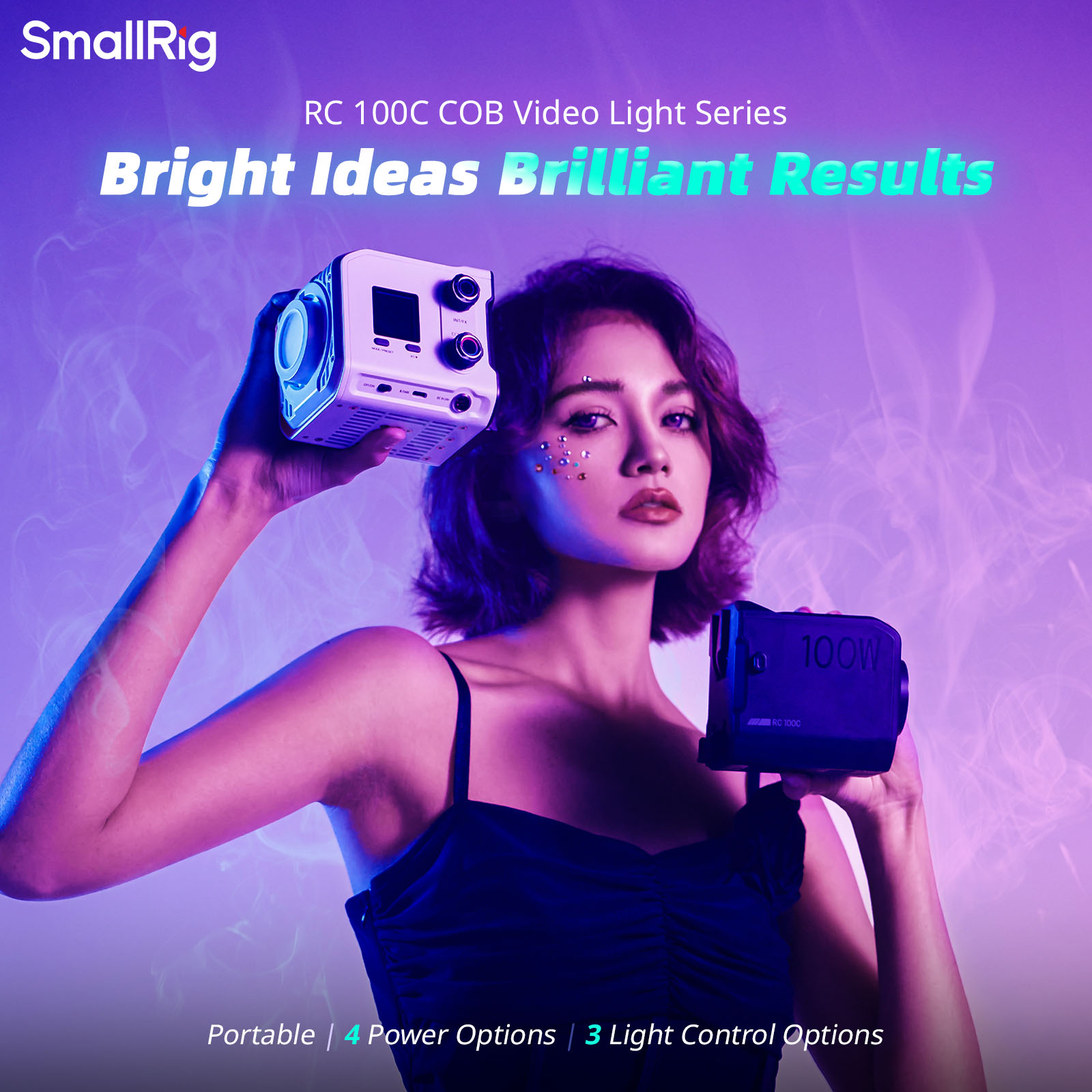 SmallRig RC 100C COB LED Video Light Ink Blue (Lite Version) 5377